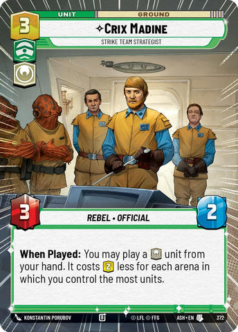 Crix Madine - Strike Team Strategist (372) (Hyperspace) (372) [Ashes of the Empire] - The Mythic Store | 24h Order Processing