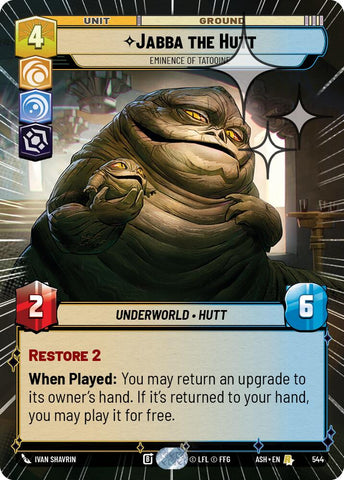 Jabba the Hutt - Eminence of Tatooine (544) (Hyperspace Foil) (544) [Ashes of the Empire] - The Mythic Store | 24h Order Processing