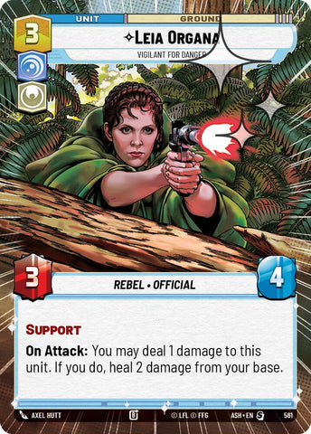 Leia Organa - Vigilant for Danger (561) (Hyperspace Foil) (561) [Ashes of the Empire] - The Mythic Store | 24h Order Processing