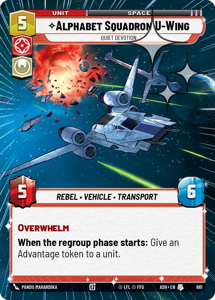Alphabet Squadron U-Wing - Quiet Devotion (661) (Hyperspace Foil) (661) [Ashes of the Empire] - The Mythic Store | 24h Order Processing