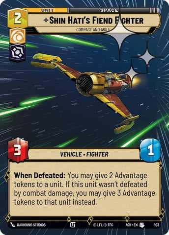 Shin Hati's Fiend Fighter - Compact and Agile (693) (Hyperspace Foil) (693) [Ashes of the Empire] - The Mythic Store | 24h Order Processing