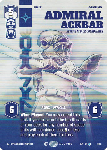 Admiral Ackbar - Assume Attack Coordinates (822) (Prestige) (822) [Ashes of the Empire] - The Mythic Store | 24h Order Processing
