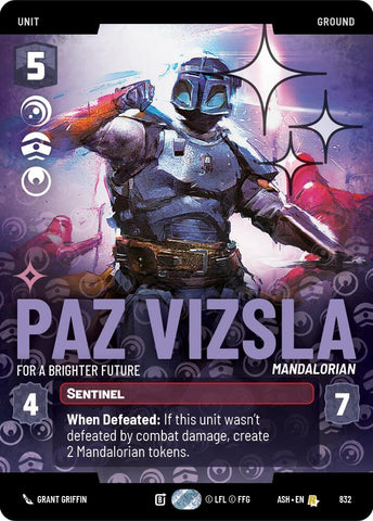 Paz Vizsla - For a Brighter Future (832) (Prestige Foil) (832) [Ashes of the Empire] - The Mythic Store | 24h Order Processing