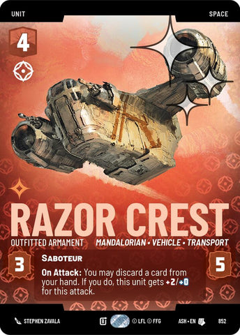 Razor Crest - Outfitted Armament (852) (Prestige Foil) (852) [Ashes of the Empire] - The Mythic Store | 24h Order Processing