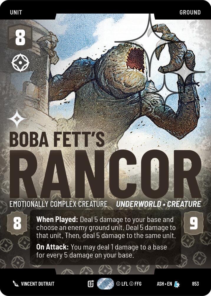 Boba Fett's Rancor - Emotionally Complex Creature (853) (Prestige Foil) (853) [Ashes of the Empire] - The Mythic Store | 24h Order Processing