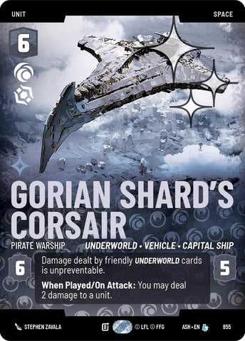 Gorian Shard's Corsair - Pirate Warship (855) (Prestige Foil) (855) [Ashes of the Empire] - The Mythic Store | 24h Order Processing