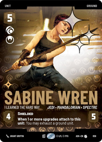 Sabine Wren - I Learned the Hard Way (858) (Prestige Foil) (858) [Ashes of the Empire] - The Mythic Store | 24h Order Processing