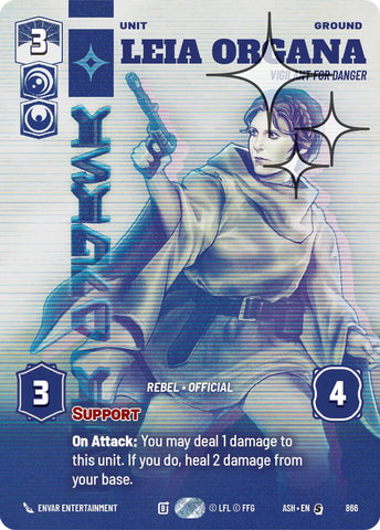 Leia Organa - Vigilant for Danger (866) (Prestige Foil) (866) [Ashes of the Empire] - The Mythic Store | 24h Order Processing