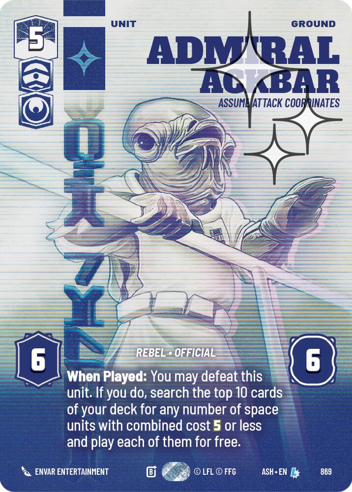 Admiral Ackbar - Assume Attack Coordinates (869) (Prestige Foil) (869) [Ashes of the Empire] - The Mythic Store | 24h Order Processing