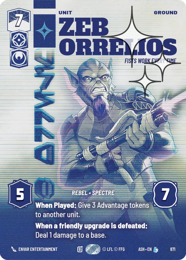 Zeb Orrelios - Fists Work Every Time (871) (Prestige Foil) (871) [Ashes of the Empire] - The Mythic Store | 24h Order Processing