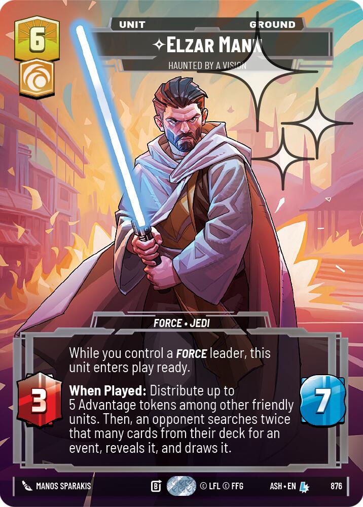 Elzar Mann - Haunted by a Vision (876) (Prestige Foil) (876) [Ashes of the Empire] - The Mythic Store | 24h Order Processing