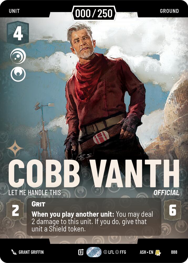 Cobb Vanth - Let Me Handle This (888) (Serialized) (888) [Ashes of the Empire] - The Mythic Store | 24h Order Processing