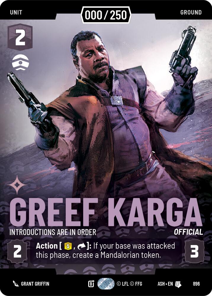 Greef Karga - Introductions are in Order (896) (Serialized) (896) [Ashes of the Empire] - The Mythic Store | 24h Order Processing