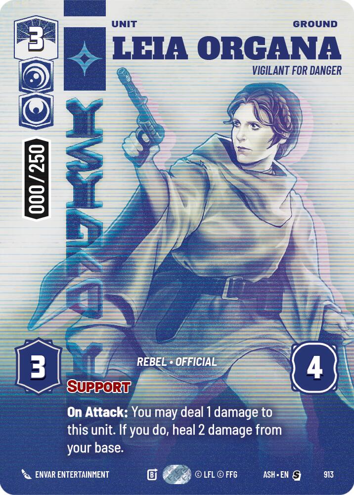Leia Organa - Vigilant for Danger (913) (Serialized) (913) [Ashes of the Empire] - The Mythic Store | 24h Order Processing