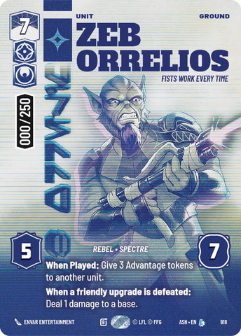 Zeb Orrelios - Fists Work Every Time (918) (Serialized) (918) [Ashes of the Empire] - The Mythic Store | 24h Order Processing