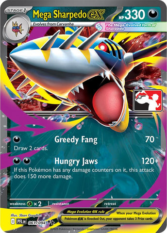 Mega Sharpedo ex (061/094) [Prize Pack Series Nine] - The Mythic Store | 24h Order Processing