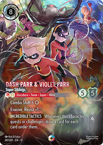 Dash Parr & Violet Parr - Super Siblings (Enchanted) (241/204) [Attack of the Vine!] - The Mythic Store | 24h Order Processing