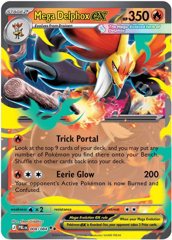 Mega Delphox ex (008/084) [Mega Evolution: Pitch Black] - The Mythic Store | 24h Order Processing