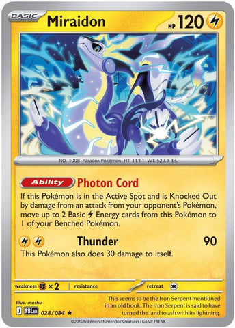 Miraidon (028/084) [Mega Evolution: Pitch Black] - The Mythic Store | 24h Order Processing