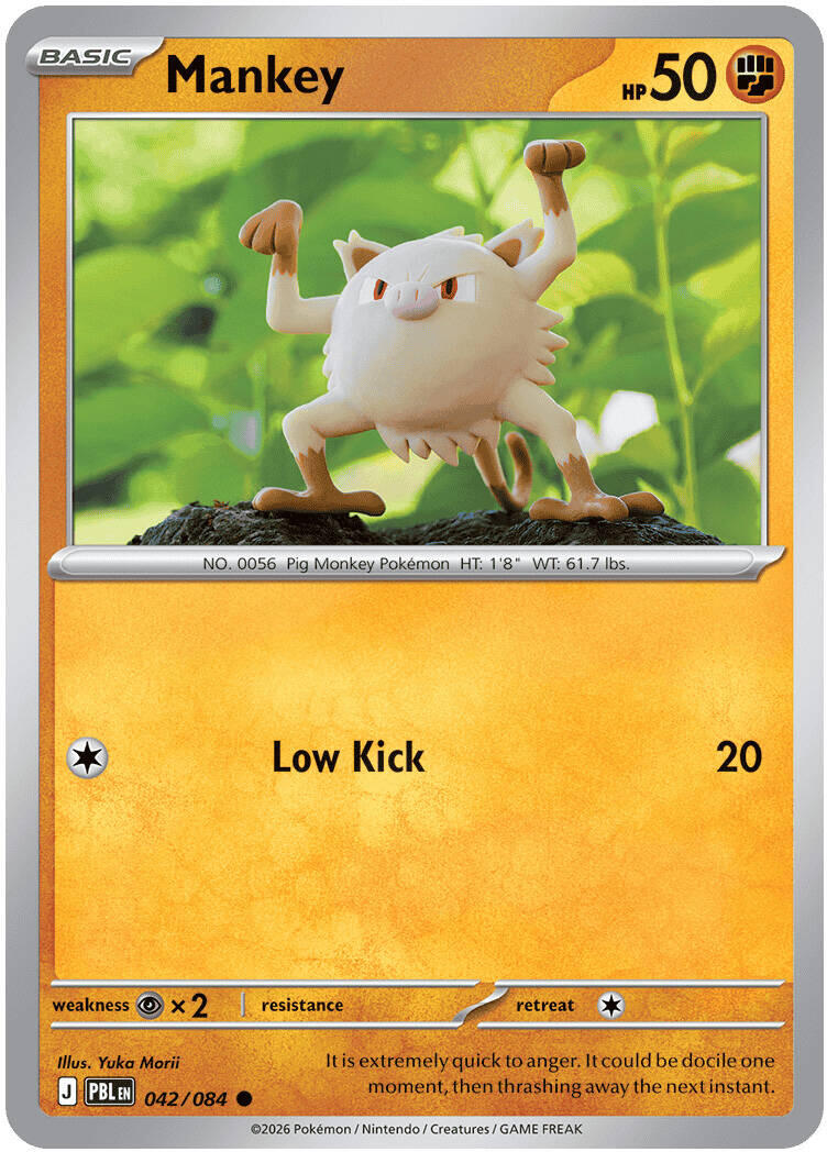 Mankey (042/084) [Mega Evolution: Pitch Black] - The Mythic Store | 24h Order Processing