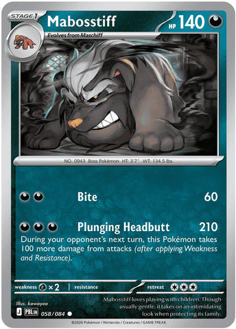 Mabosstiff (058/084) [Mega Evolution: Pitch Black] - The Mythic Store | 24h Order Processing