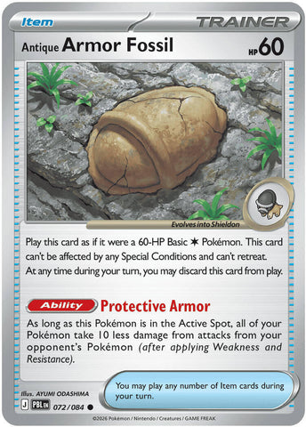 Antique Armor Fossil (072/084) [Mega Evolution: Pitch Black] - The Mythic Store | 24h Order Processing