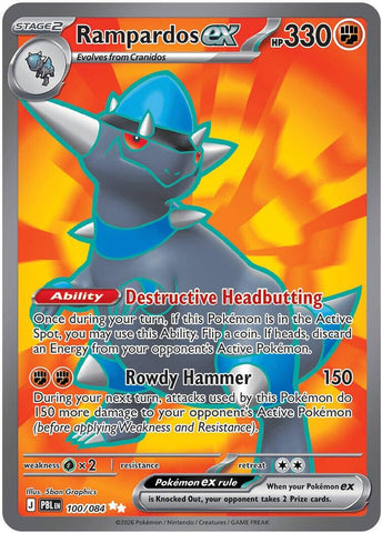 Rampardos ex (100/084) [Mega Evolution: Pitch Black] - The Mythic Store | 24h Order Processing