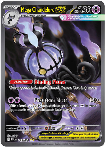 Mega Chandelure ex (115/084) [Mega Evolution: Pitch Black] - The Mythic Store | 24h Order Processing