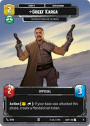 Greef Karga (11) (11) [Ashes of the Empire Weekly Play Promos] - The Mythic Store | 24h Order Processing