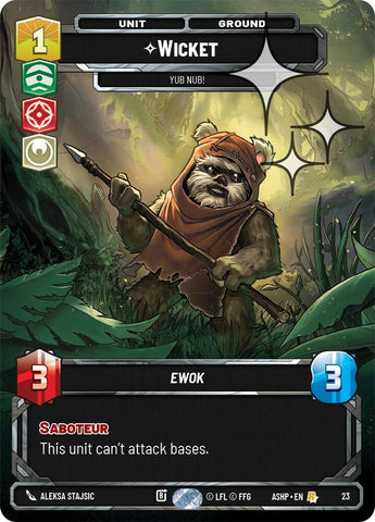 Wicket - Yub Nub! (23) (Foil) (23) [Ashes of the Empire Weekly Play Promos] - The Mythic Store | 24h Order Processing