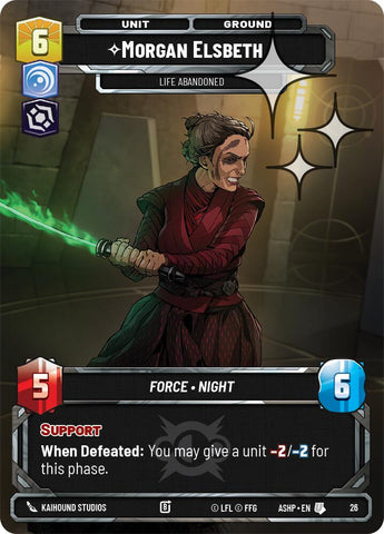Morgan Elsbeth -Life Abandoned (26) (Foil) (26) [Ashes of the Empire Weekly Play Promos] - The Mythic Store | 24h Order Processing