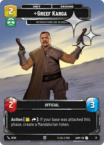 Greef Karga (31) (Foil) (31) [Ashes of the Empire Weekly Play Promos] - The Mythic Store | 24h Order Processing