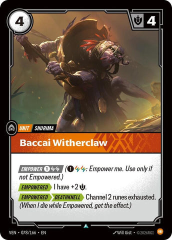 Baccai Witherclaw (078/166) [Vendetta] - The Mythic Store | 24h Order Processing