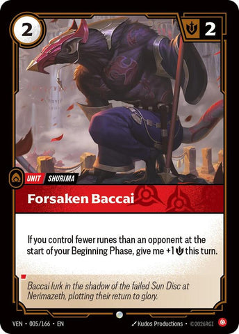 Forsaken Baccai (005/166) [Vendetta] - The Mythic Store | 24h Order Processing