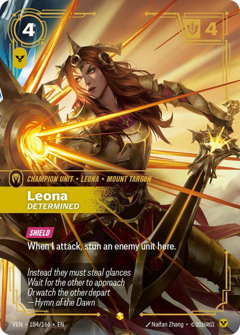 Leona, Determined (184/166) [Vendetta] - The Mythic Store | 24h Order Processing
