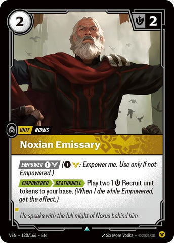 Noxian Emissary (128/166) [Vendetta] - The Mythic Store | 24h Order Processing