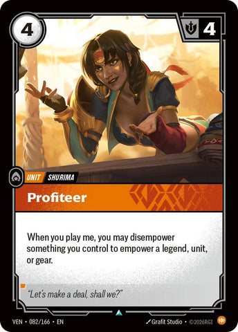 Profiteer (082/166) [Vendetta] - The Mythic Store | 24h Order Processing