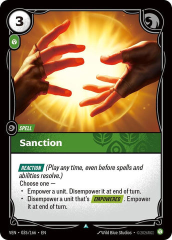 Sanction (035/166) [Vendetta] - The Mythic Store | 24h Order Processing