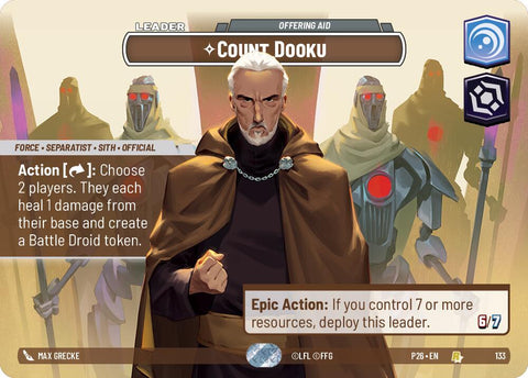 Count Dooku - Offering Aid (133) (133) [Galactic Championship 2026] - The Mythic Store | 24h Order Processing