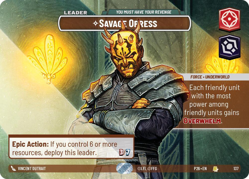 Savage Opress - You Must Have Your Revenge (137) (Prize Wall) (137) [Galactic Championship 2026] - The Mythic Store | 24h Order Processing