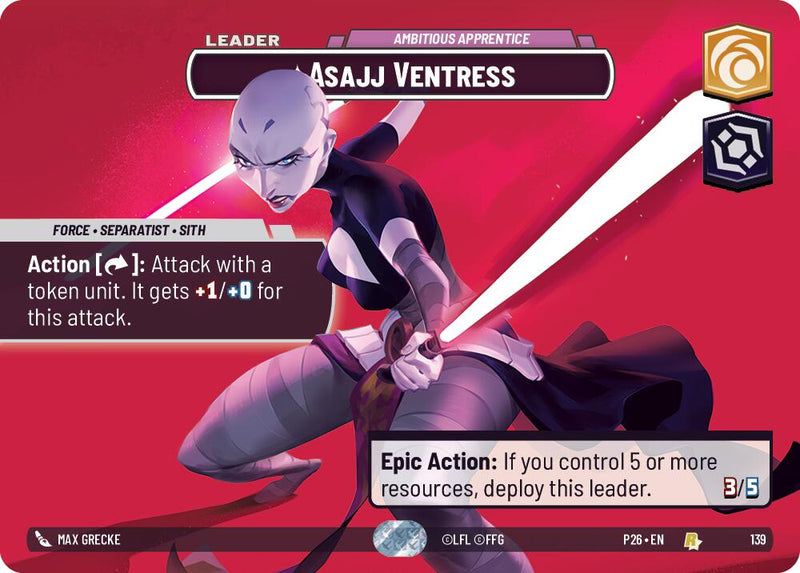 Asajj Ventress - Ambitious Apprentice (139) (Prize Wall) (139) [Galactic Championship 2026] - The Mythic Store | 24h Order Processing