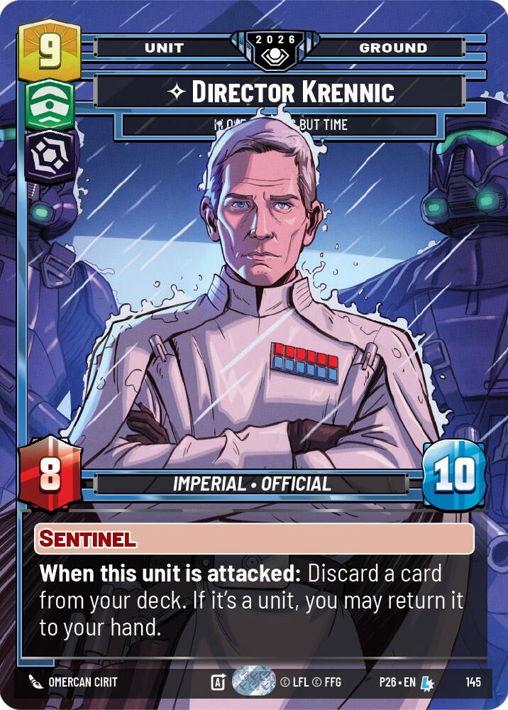 Director Krennic - I Lose Nothing But Time (145) (Prize Wall) (145) [Galactic Championship 2026] - The Mythic Store | 24h Order Processing
