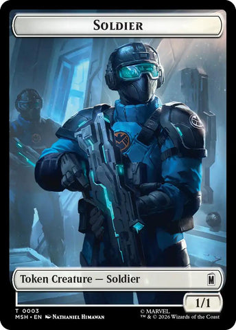 Soldier // Robot Villain Double-Sided Token [Marvel Super Heroes Tokens] - The Mythic Store | 24h Order Processing