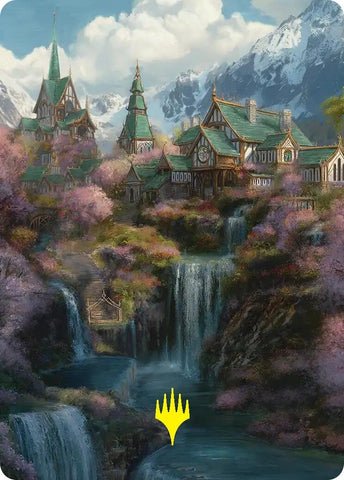 Rivendell Art Card (Gold-Stamped) [The Hobbit Art Series] - The Mythic Store | 24h Order Processing