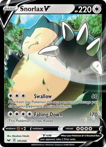 Snorlax V (141/202) (Oversized) [Sword & Shield: Base Set] - The Mythic Store | 24h Order Processing