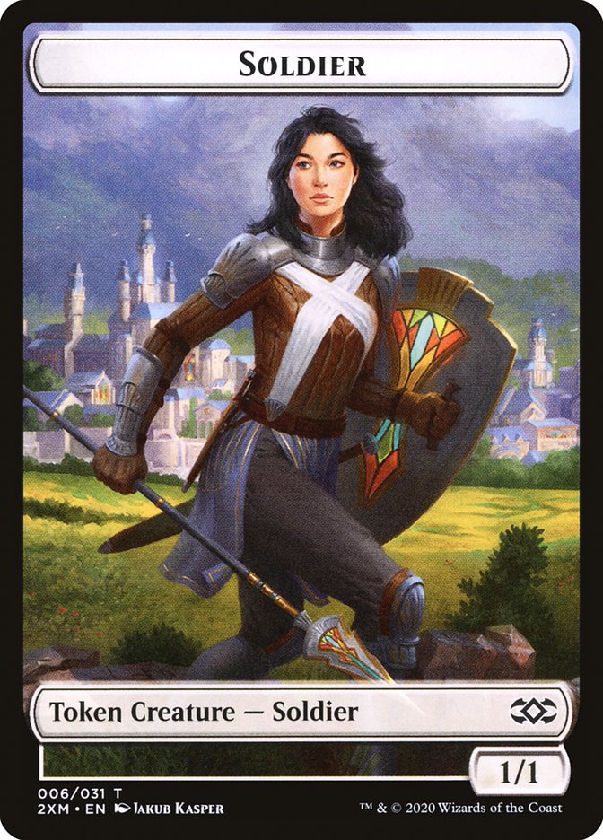 Beast // Soldier Double-Sided Token [Double Masters Tokens] - The Mythic Store | 24h Order Processing
