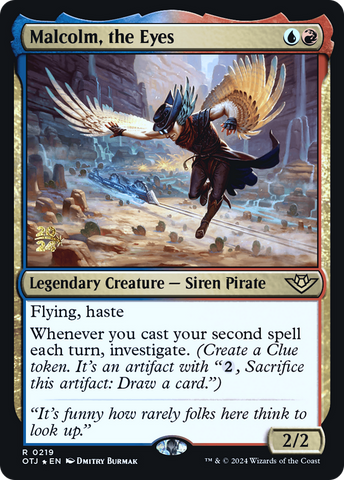 Malcolm, the Eyes [Outlaws of Thunder Junction Prerelease Promos] - The Mythic Store | 24h Order Processing