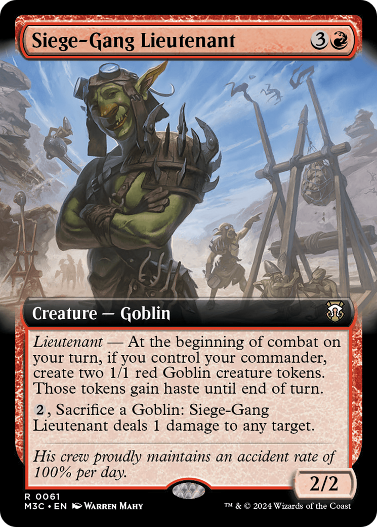 Siege-Gang Lieutenant (Extended Art) (Ripple Foil) [Modern Horizons 3 Commander] - The Mythic Store | 24h Order Processing