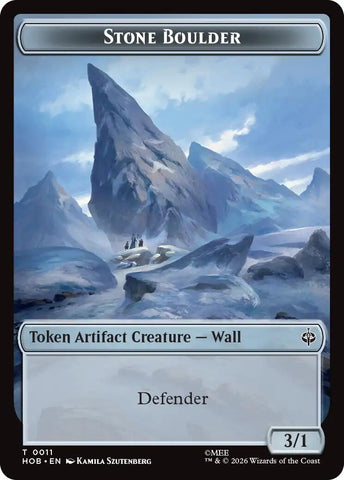Stone Boulder // Dragon Double-Sided Token [The Hobbit Tokens] - The Mythic Store | 24h Order Processing