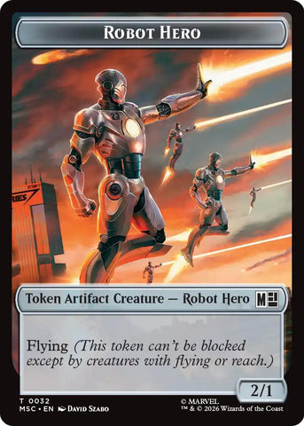 Robot Hero // Villain Double-Sided Token [Marvel Super Heroes Commander Tokens] - The Mythic Store | 24h Order Processing